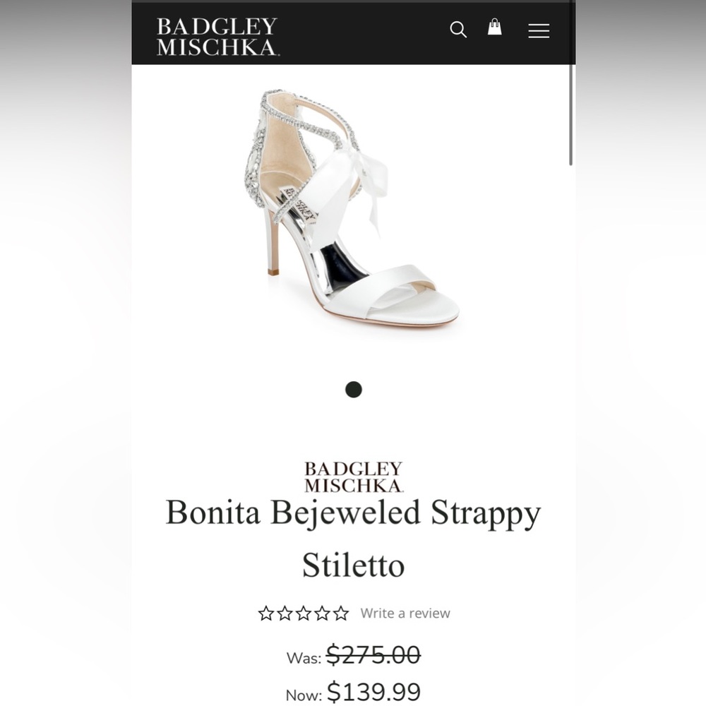 BADGLEY MISCHKA Bonita Bejeweled Strappy Stiletto